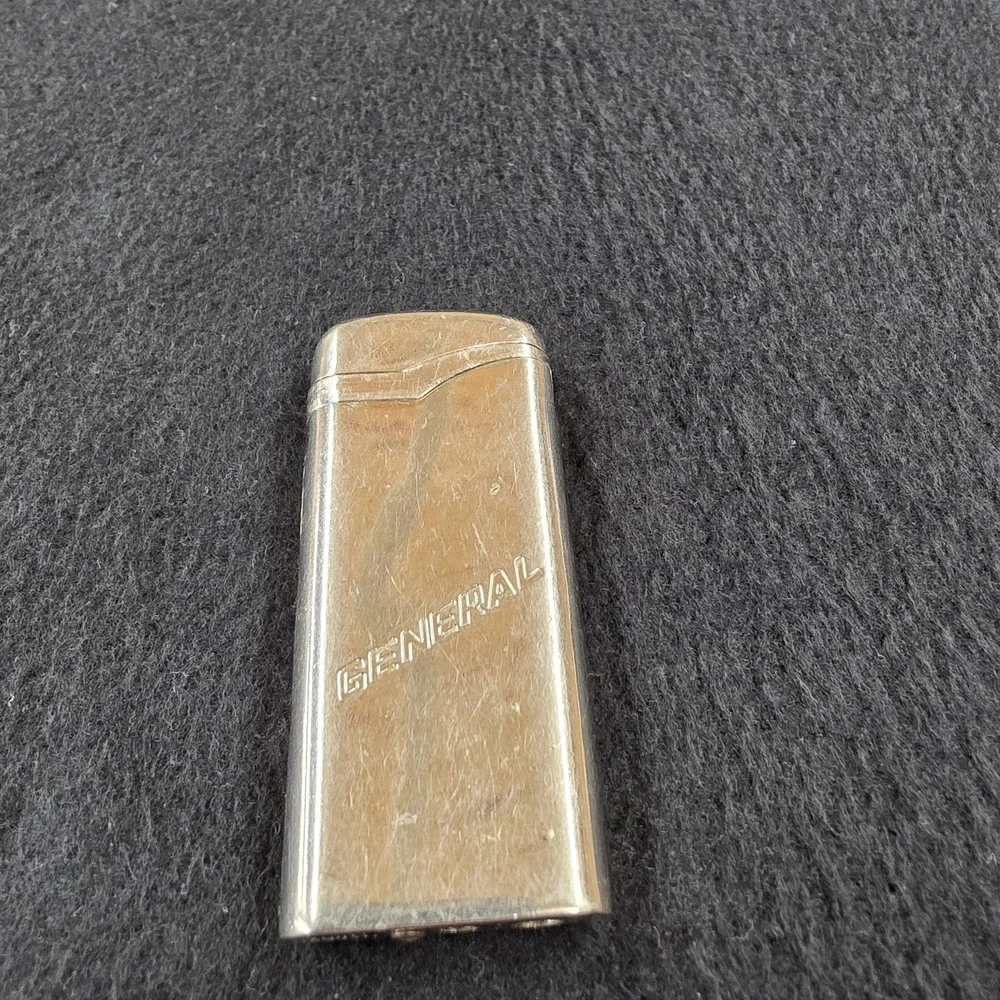 Vtg Jiangjun Windproof Lighter Silver Tone Eagle Emblem Since 1977 Collectible